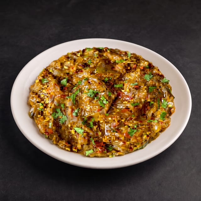 Charred Bharta of Eggplant.
