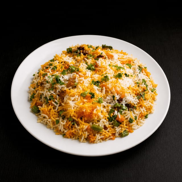 Vegetable- Rice Biryani.