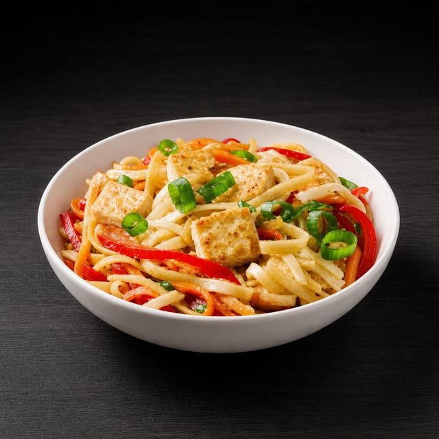 Veggie Noodle Bowl with Tofu.
